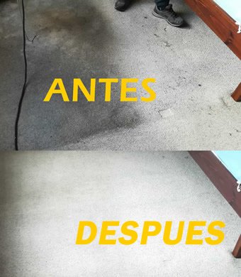 Lavado de alfombras antes y despues
